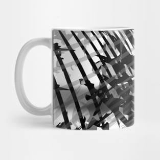 Seamless Black And White Palm Leaves Fashion Vector Ornate Fabric Mug